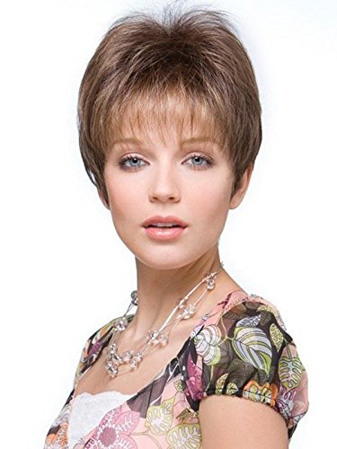 New Addition Top Piece Color Pure White - Noriko Wigs Women's Short Topper Smooth Layers Straight Crown Volume