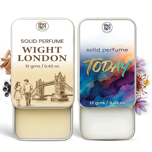 Image of Dr.Mashur Solid Perfume |wight london&Today Alcohol Free Wax Perfume Balm, Long Lasting | Pocket Tin 12g, Pack Of 2| Non Greasy Smooth Glide, Travel Friendly Men And Women