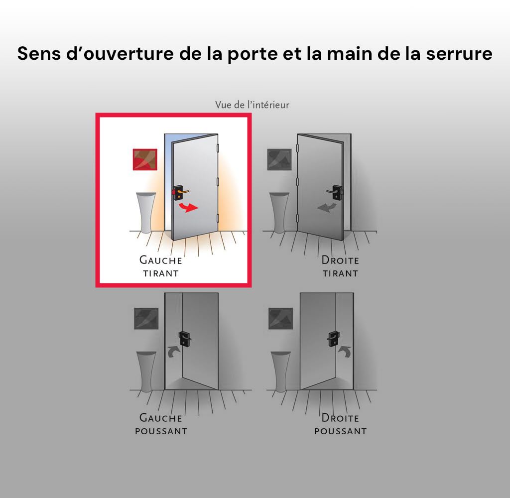 Metalux Serrure en applique pêne dormant seul 140x81 mm Gauche pour Portail Porte Garage