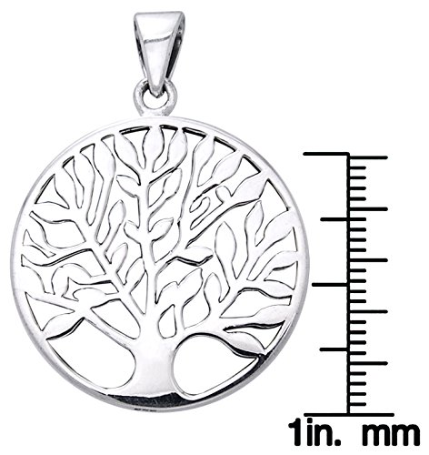Large Celtic Tree of Life Sterling Silver Pendant Necklace 20"2