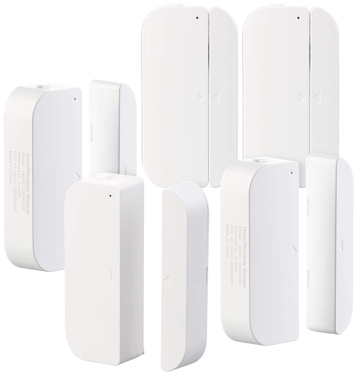 Luminea Fenstersensor WLAN: 5er-Set WiFi Tür & Fensteralarm, Alexa und Google Assistant komp. (Alexa Fensterkontakt, Fenstersensor, Smart Life Türsensor)