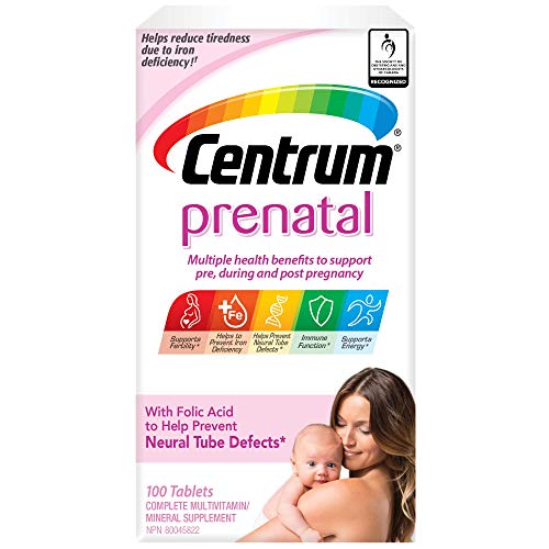 Centrum Prenatal Vitamin Tablet, Postpartum Multivitamin and Mineral