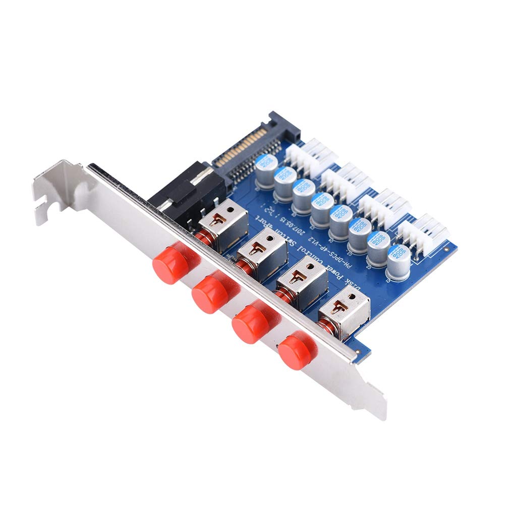 Power Supplies - mm | Power Switch 120mm Full Height Expansion HDD Power Control Switch Hard Drive Selector SATA Drive Switcher for Desktop PC Computer-image-48