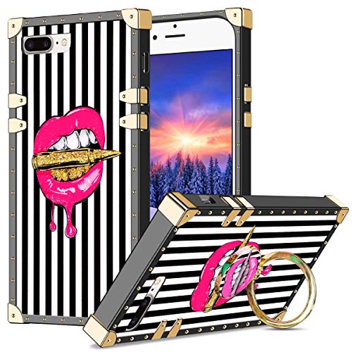WOLLONY for iPhone 7 Plus Case, 8 Plus Case for Women Girl Kickst
