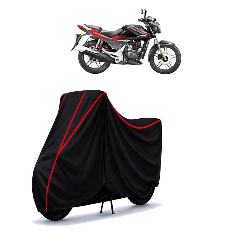 Image of Hero CBZ Xtreme 150 cc Water Resistant Bike Cover for All Motorcycles & Rain | Heavy Duty Taffeta Fabric | UV Protection, Dustproof, Scratchproof | All Weather Two Wheeler Cover with Elastic Bottom