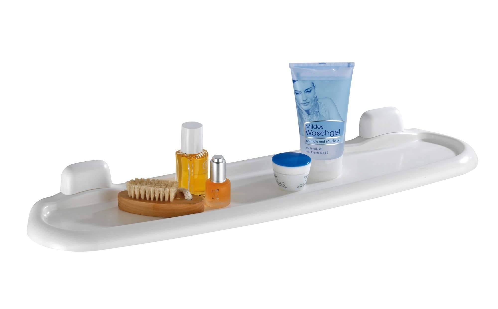 WENKO Wandablage Mod. Pure – Badablage aus hochwertigem Kunststoff, Weiß