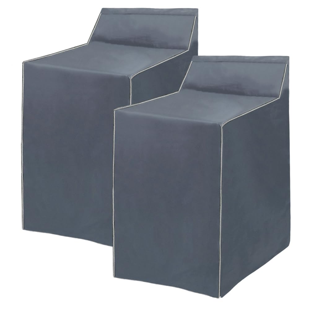 Photo 1 of 2Pack Washer and Dryer Covers, Portable Washer Cover with Zipper Design Dustproof & Waterproof & Anti-UV Laundry Covers, Washing Machine Cover Fit for Most Top Load Machine(Grey)