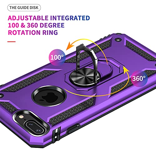 Coque antichoc iPhone 8 Plus et 7 Plus protection écran violet - 5