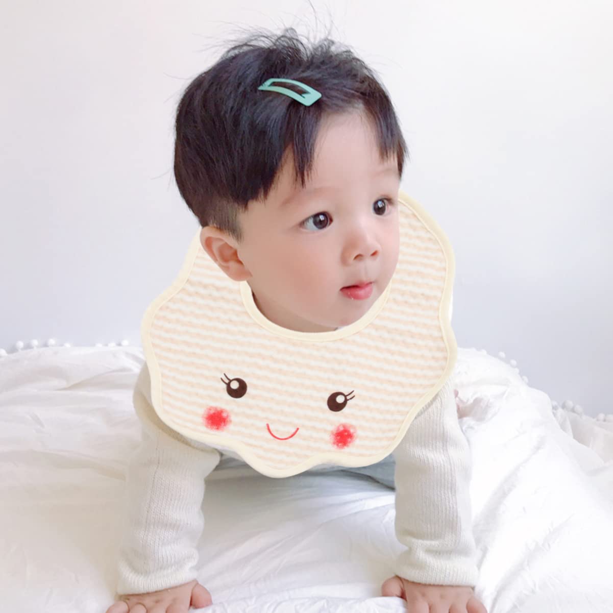 Toddmomy 10 Pezzi di Cartone Animato Saliva Adorabile Grembiule Infantile Che Mangia Cotone Misto Colore Bambino per Bavaglino