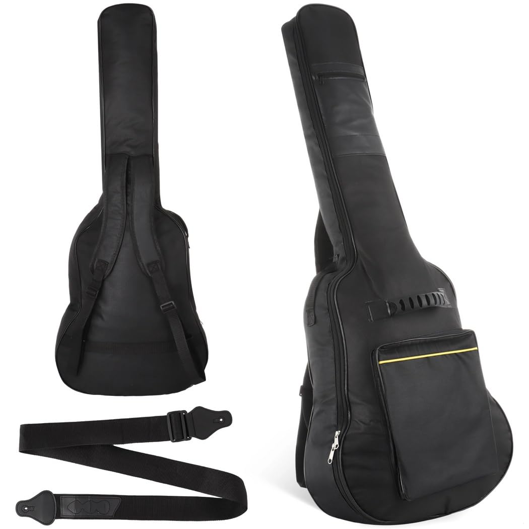 2-częściowy zestaw akcesoriów do gitary, zawiera torbę koncertową 100-100 cm z regulowanym paskiem, wyściełane etui na gitarę klasyczną do Fs800, odporne na wstrząsy i wodę
