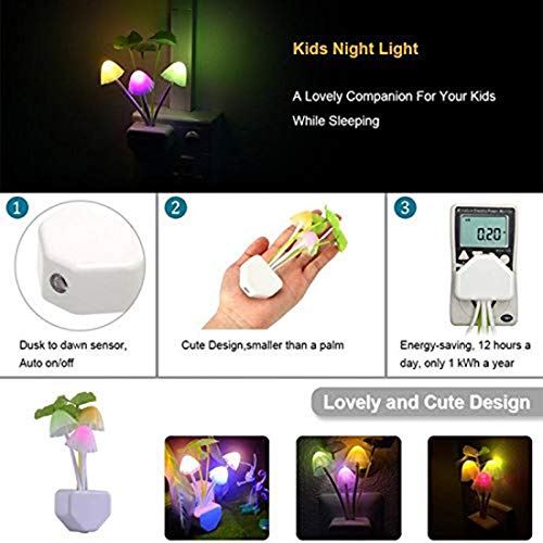 Image of Stealodeal Magic Night Lamp Beautiful Illumination Automatic on /Off Smart Sensor (Multi-Coloured)