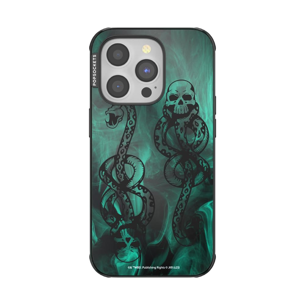 PopSockets iPhone 14 Pro Case with MagSafe, Phone Case for iPhone 14 Pro, Grip Sold Separately, Wireless Charging Compatible - Harry Potter - Dark Mark