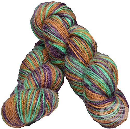 Image of M.G ENTERPRISE Os wal Red Berry Mix (400 gm) Wool Hank Hand Knitting Wool /Art Craft Soft Fingering Crochet Hook Yarn, Needle Knitting Yarn Thread dye D