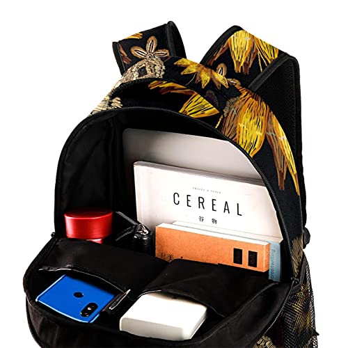 Mochila para portátil de girasoles y oso panda bolsa de viaje para ordenador 4