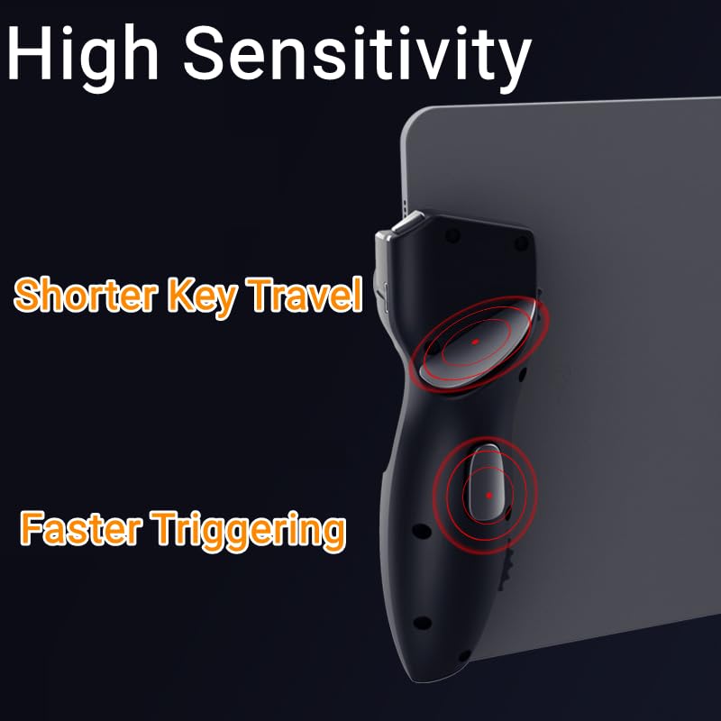 Miniatura 3 de Qiilu Tablet Game Joystick Trigger Handle, 6 Finger Shooting Button Trigger Auxiliary Gamepad, Sensitive Shoot Aim Trigger Gamepad Grip