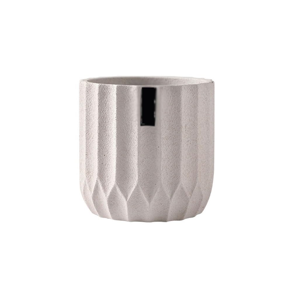 Gelasige B Flower Pots Modern Simple Flower Pot, Light Luxury Flower Pot, Cement Flower Pot, Indoor Flower Pot, Desktop Flower Pot With Drainage Holes Outdoor Flower Pots(B)