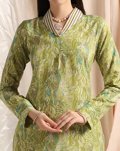 Image of DHRUVI TRENDZ Cotton Blend Kurta Set for Women | Kurta Set | Kurta Set for Women | Festive Kurta Set for Women | Regular Fit Kurta Set for Women