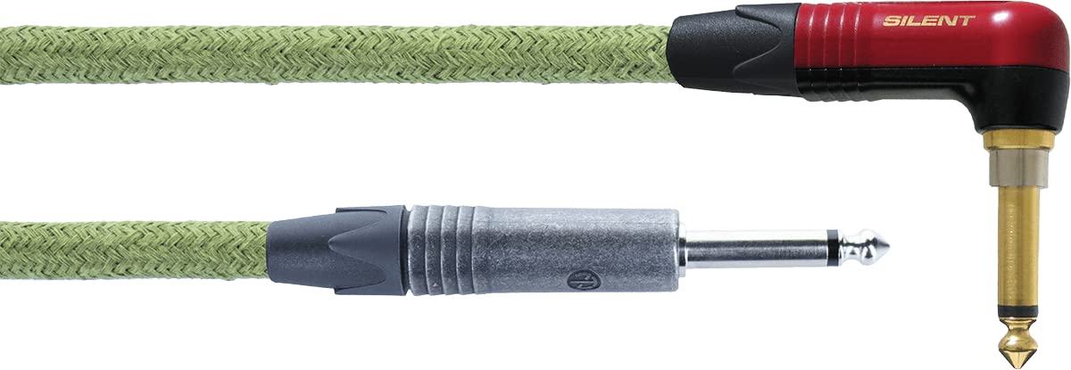 CORDIAL CABLES Gitarrenkabel 3m abgewinkelt silent Hanffasern
