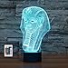 Produktbild SUPERRUIDALONG 3D Ägyptische Pharao Nachtlicht 7/16 Farbwechsel LED Fernbedienung Tisch Schreibtisch Lampe Acryl Flache ABS Basis USB Home Dekoration Geburtstag Xmas Kid Kinder Geschenk