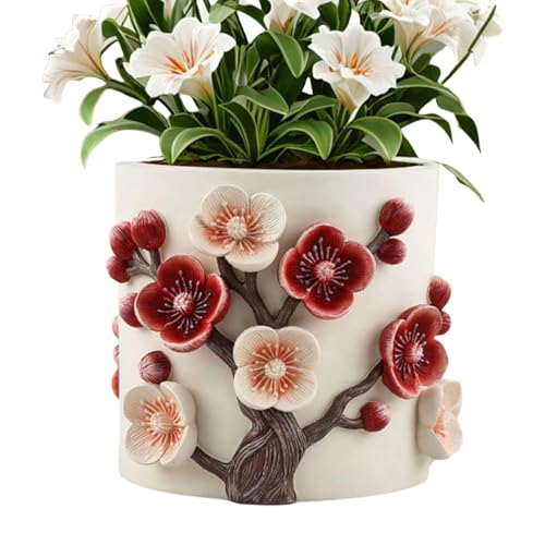 Zunishaone Vase fait à la main | Vases décoratifs en fleurs de prunier Décoration de table - Pots d'intérieur et d'extérieur - Pot créatif de grand calibre pour décoration d'intérieur