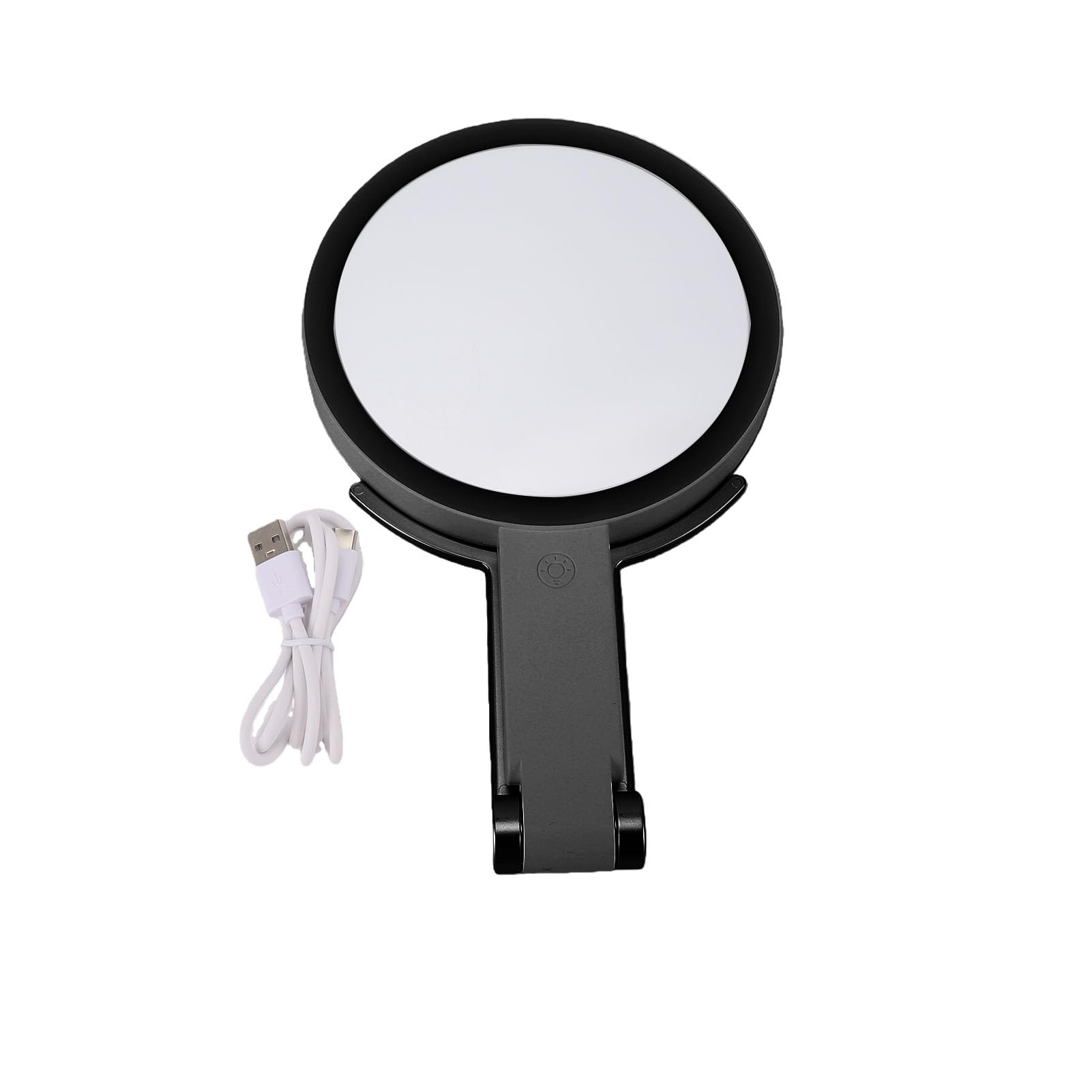 Espejo de aumento 10x con luz LED regulable de 3 modos y diseño plegable con carga USB