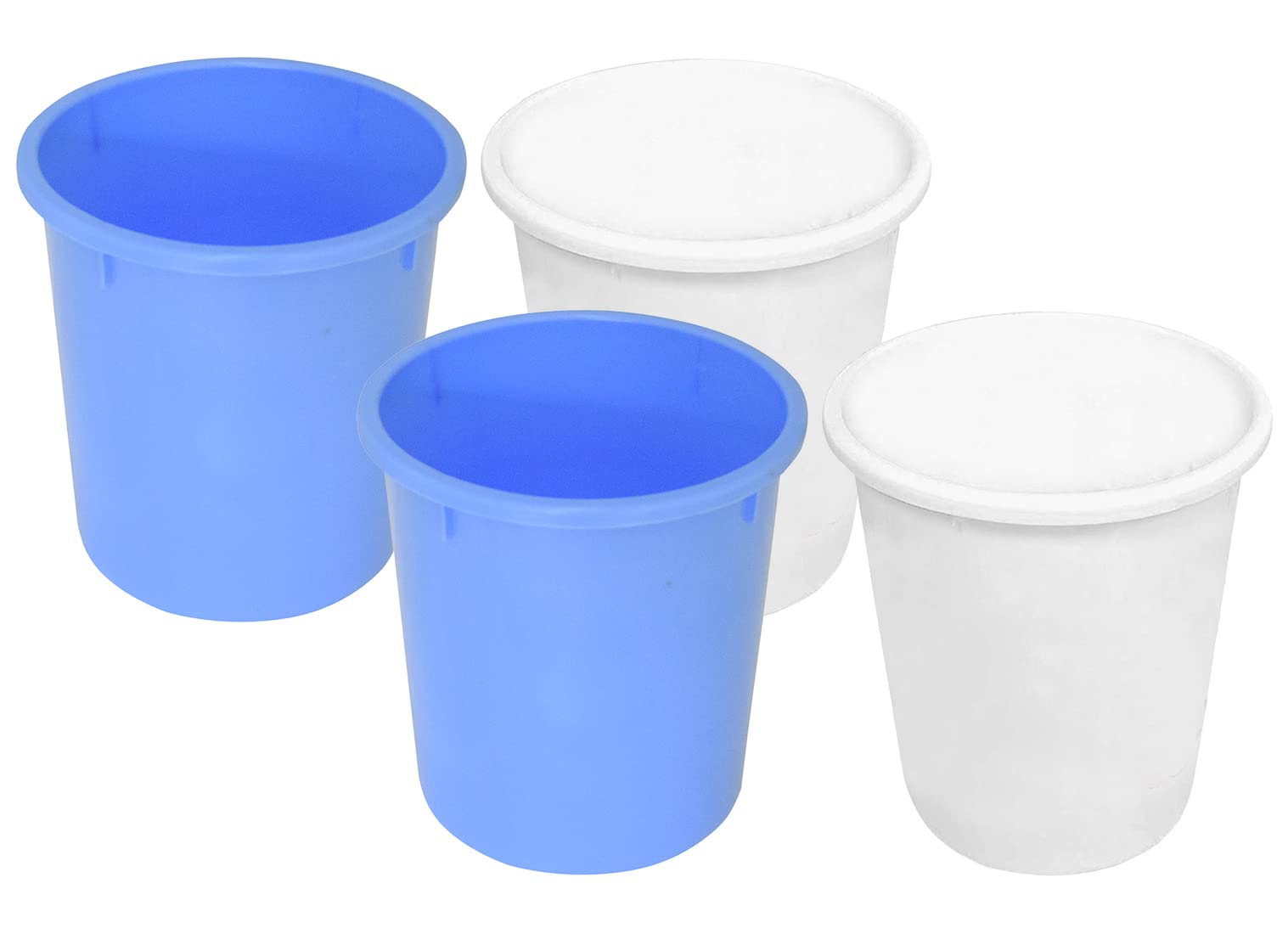 Kuber Industries Plastic Open Dustbin, Garbage Bin For Home, Kitchen, Office, 5Ltr.- Pack of 4 (White & Blue)-47KM01083 (B09NGRKZTQ) Amazon Price History, Amazon Price Tracker