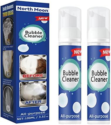 Biaoyun 2PCS Kitchen heavy oily Bubble Cleaner,Stubborn Grease and Grime Remover Spray, All Purpose Cleaning Solution for Kitchen, Oven, Stove, Grill (2PCS 100ML)