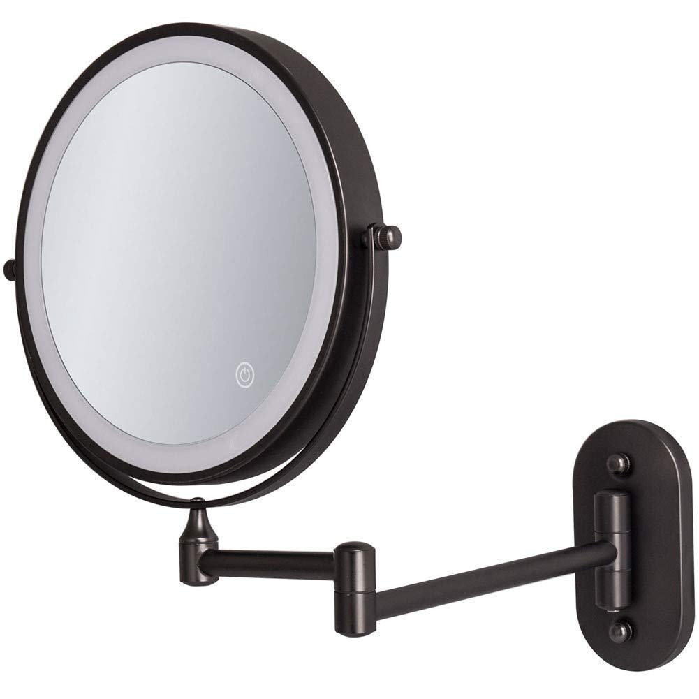 Miroir de salle de bain mural à piles pour un maquillage parfait au quotidien