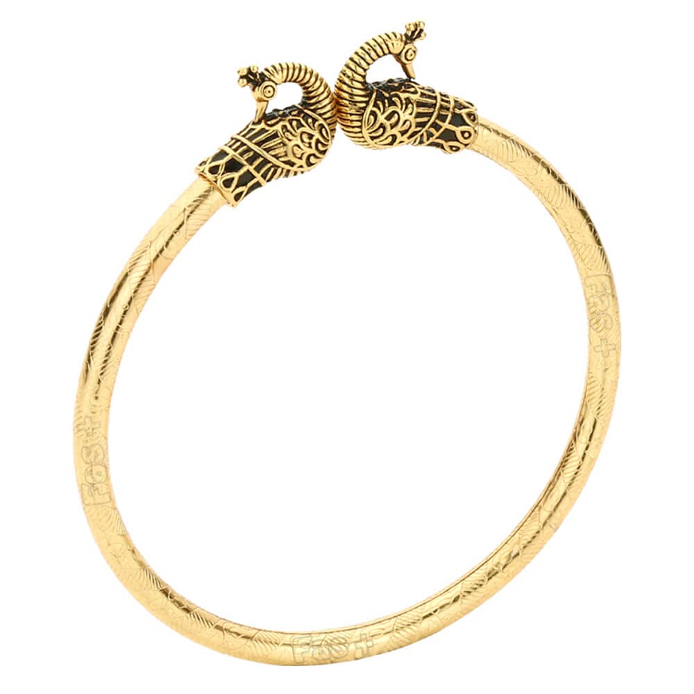 Fas + A02 Silver Gold Antique Peacock Design 3 Inch Diametre 1 Single Flexible Kada Anklets For Women And Girls Anklet (Yellow) (B0BLBNQ589) Amazon Price History, Amazon Price Tracker