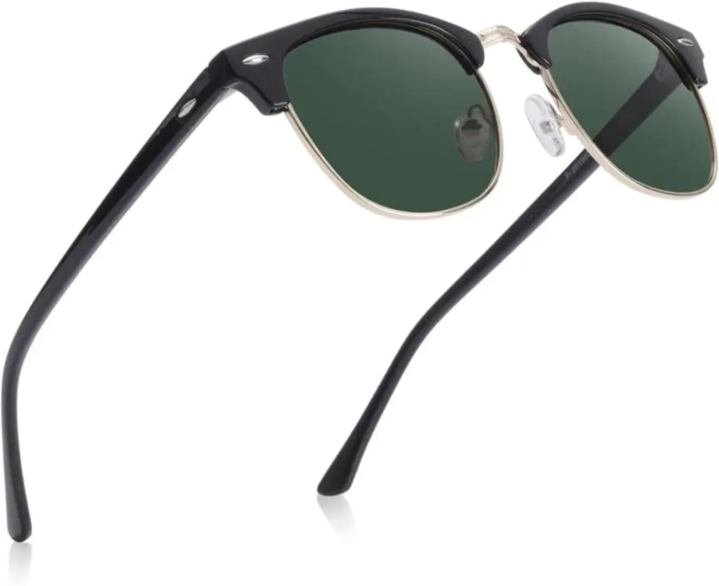 Polarized Sunglasses Men Vintage Half Metal Frame Mirror Sun Glasses for Women Male