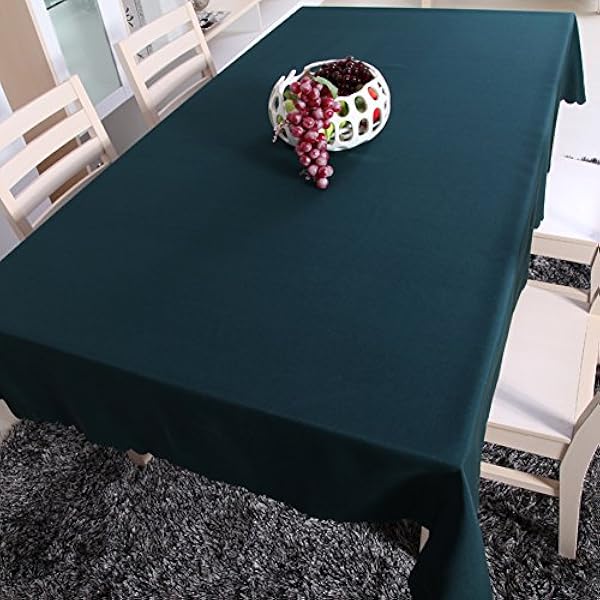 Conference table Tablecloths Dust-proof Table cloth Tabletop cover For Wedding Restaurant Party Banquet Decoration-Grass green 220x340cm(87x134inch)