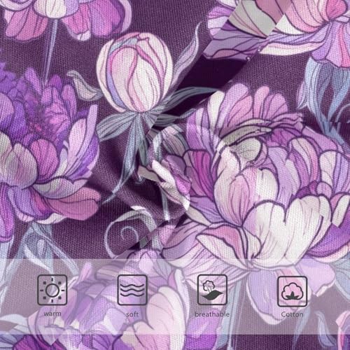 Joisal Cotton Girls Underwear Toddlers Peony Flowers Purple Aesthetic Little Girl Panties Aesthetic Briefs Undies Kids 2t3