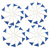 KICHOUSE 60個カップケーキトッパー スティック 三角旗 フードフラッグ つまようじ パーティー ケーキデコレーション カクテルピック フルーツピック