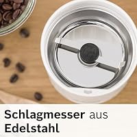 Bosch Kaffeemühle TSM6A011W, Edelstahl-Schlagmesser, Sicherheitsfunktion, 180 W, 75g Bohnenbehälter, elektrisch, weiß – Ansicht 5