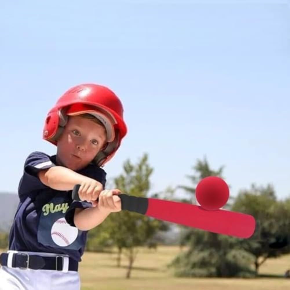 Juego de bate de béisbol de espuma para niños pequeños, ligero y antideslizante, azul