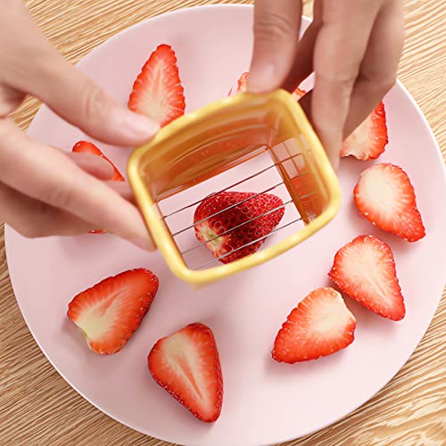 2 Pack Cup Slicers | Egg Slicers | banana slicers | Strawberry Cutter | Quickly Making Fruit Vegetable Salad | Creative Kitchen Gadget COKSDUPID - Thumbnail 7
