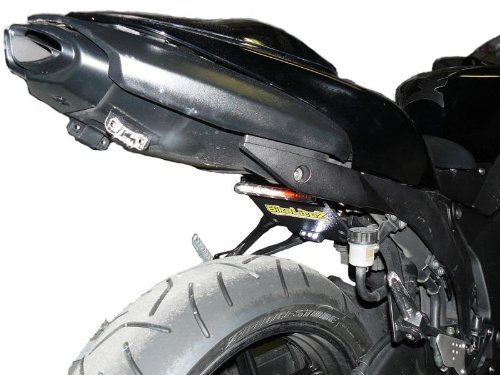 DiamondSProducts Bikelitez Fits Kawasaki ZX6 Integrated Tail Light/Fender Eliminator, Black ABS Plastic, Stainless Steel, Rear, Motorcycle, Sportbike