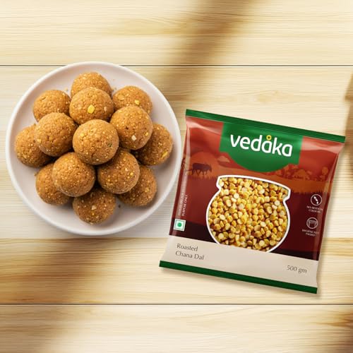 Image of Amazon Brand - Vedaka Roasted Bengal Gram Dal 500g | Chana Dal