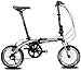 Produktbild Aoyo Mini Falträder, 14" 3 Speed Super Compact Verstärkter Rahmen Commuter Bike, leichtes, tragbares Aluminiumlegierung-faltbares Fahrrad, Grau, Farbe: grün (Color : Green)