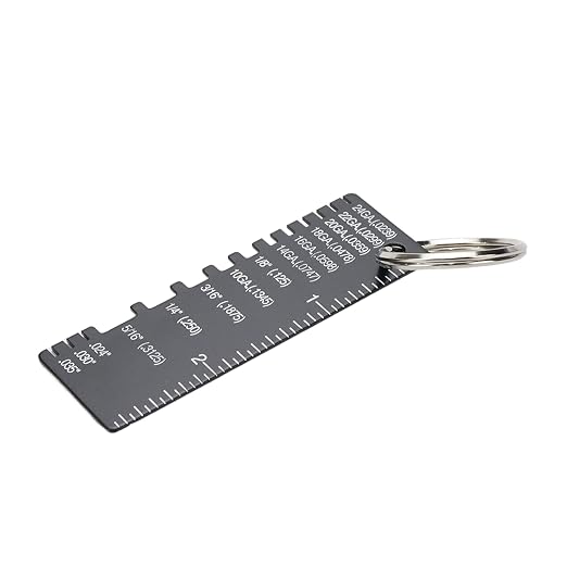 Calibrador de espesor para alambre y chapa metálica 72x25 mm miniatura 3