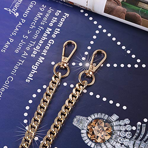 Substituição de alça de corrente de bolsa de metal para bolsa de ombro DIY 120 cm, Dourado