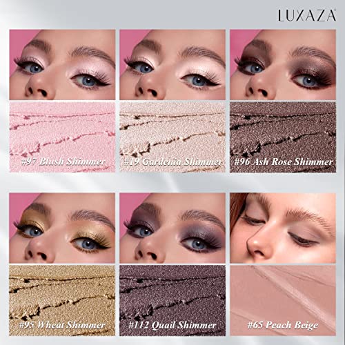 Luxaza 6 Pcs Mauve Brown Neutral Eyeshadow Stick Set, Cream Eye Shadow Pencil Makeup, Shimmer And Matte Eye Pencil,Brightener Highlighter Eyeliner Crayon Make Up #TOP1