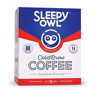 Sleepy Owl Coffee Original Cold Brew Packs | Set of 3 Packs – Makes 9 Cups | 3 Step Brew – No Equipment Required | Cold…
