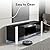 Real Relax 70" U-Shaped Leg TV Stand with 36" Electric Fireplace, High Gloss Finish Entertainment Center for TVs Up to 80", TV Console Cabinet for Living Room, Black