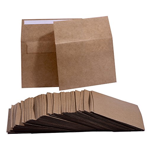 image for WAN 100 Pack, Size A4, 100lbs Brown Kraft Paper 4 x 6 Envelopes - for 
