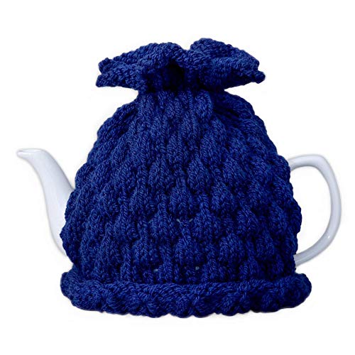 Knitted Navy Teapot Cozy