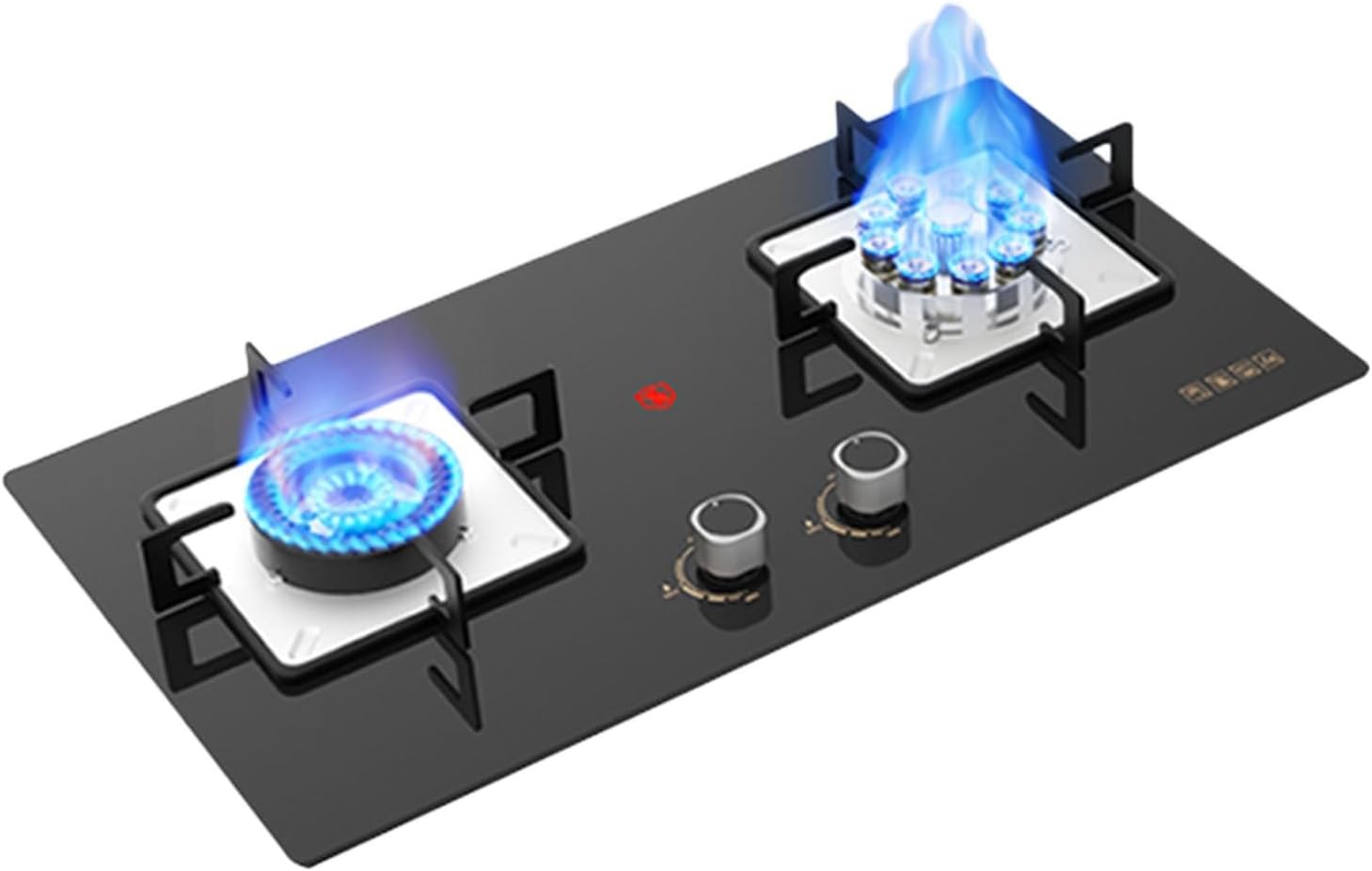 Propane Stove,Double Burner Portable Propane Stove,Maximum 17742.4BTU Tempered Glass Gas Cooktop Suitable for Kitchen RV and Apartments (Color : LPG, Size : Style 3)