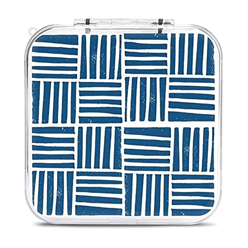 Thatch Fabric Hand Printed Fabric Linocut Home Decor Fabric Stripes Fabric Grid Fabric Petro Game Card Case For SwÃ­tch Protective Portable Case Box With 12 Cartridge Slots