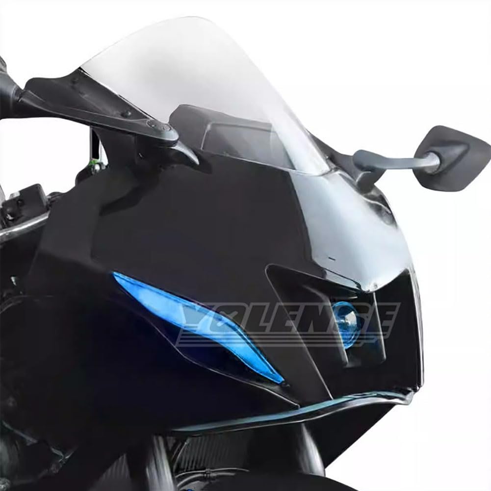 ALmart Motorcycle Front Headlight Guard Headlamp Protector Cover Acrylic Modification Fits forYa-maha YZF-R7 2022+ (Blue)