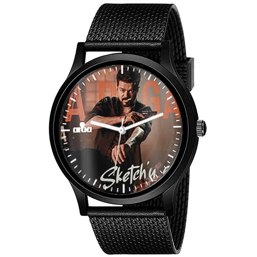 AROA Watch New Watch for Leo Series : Vijay with Gun Model : 829 Black Metal Type Analog Black Strap Watch Red Dial for Men Stylish Watch for Boys (B0C9763HDQ) Amazon Price History, Amazon Price Tracker